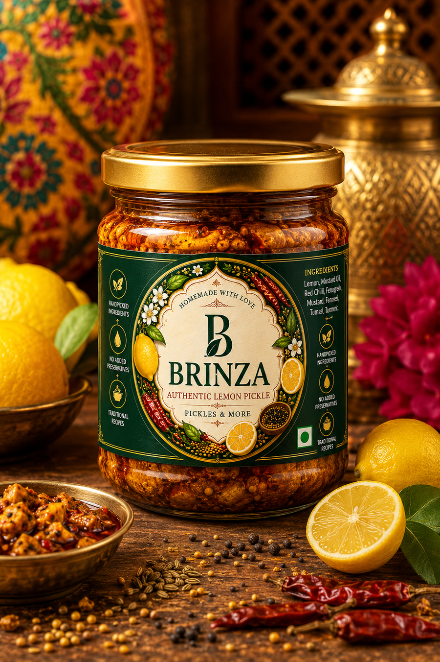 Brinza Sweet and Tangy Lemon Pickle, 250 g